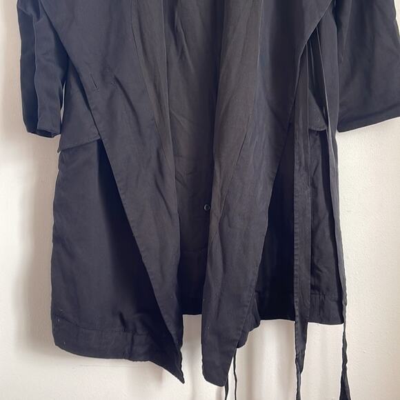 All Saints Pelya Parka hooded shawl collar midi utility coat sz 4 - Picture 3 of 6